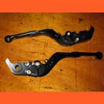 Race brake and clutch handle set ajustable length-folding