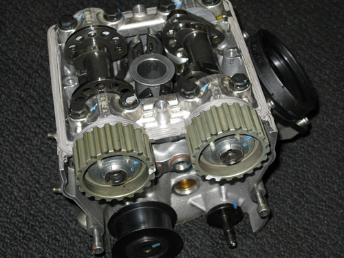 Ducati Corse1198RS/F cilinderkop vertikaal. - Klik op de afbeelding om het venster te sluiten