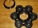 Ducati 1098 1198 SF Achtertandwiel drager Black wave