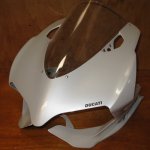 Ducati Panigale topkuip zonder ruit parelmoerwit 2013