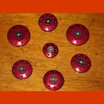 Ducati 848-1098-1198 set van 7 frameplugs rood
